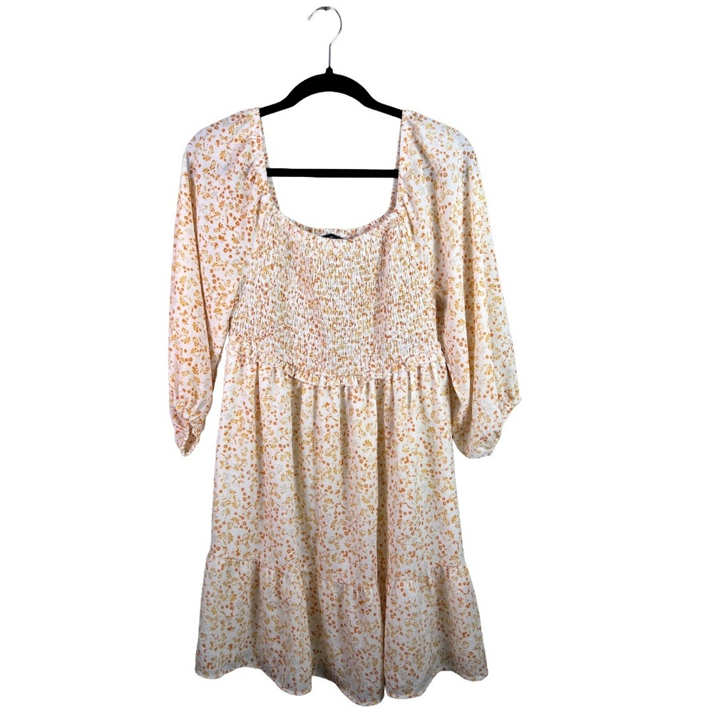 Dokotoo Floral Square Neck Mini Dress Women's M Cottagecore